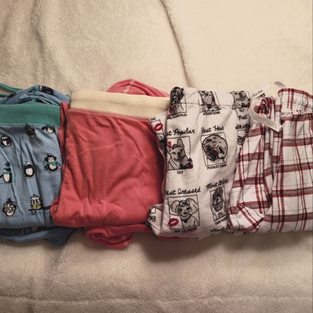 2 Pajama Sets and 2 Pajama Pants